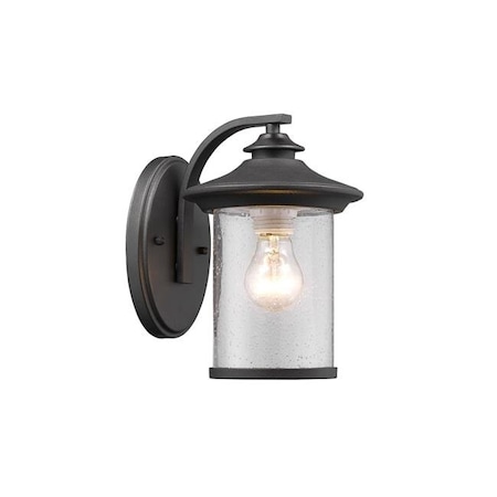 Chloe Lighting Chloe CH22050BK10-OD1 10 in. Lighting Liam Transitional 1 Light Black Outdoor Wall Sconce - Textured Black CH22050BK10-OD1